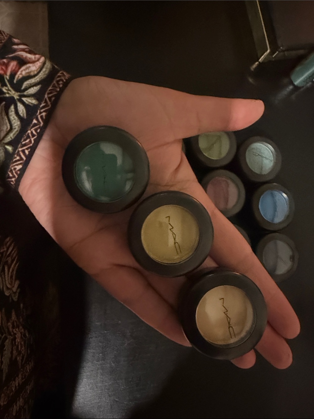 MAC Cosmetics Cream Eyeshadow Trio — Green, Yellow, Creamy Beige